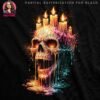 Melting Skull Candles Halftone Design