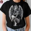 Grayscale Angel Woman Halftone Design