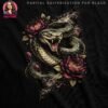 Snake and Roses Halftone Design