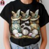 Boho Easter Bunnies Halftone Design