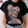 Pink Hair Girl Halftone Design