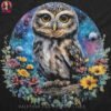 Floral Owl Halftone Design