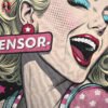 Blonde Retro Woman Halftone Design