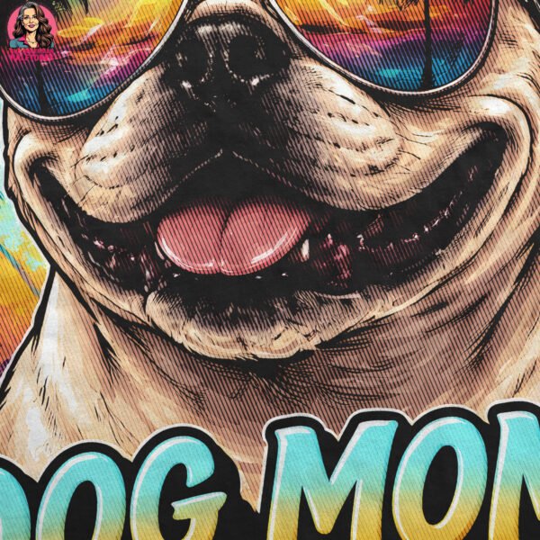 Dog Mom VIbes Halftone Design