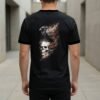 Skull and Raven Halftone Design