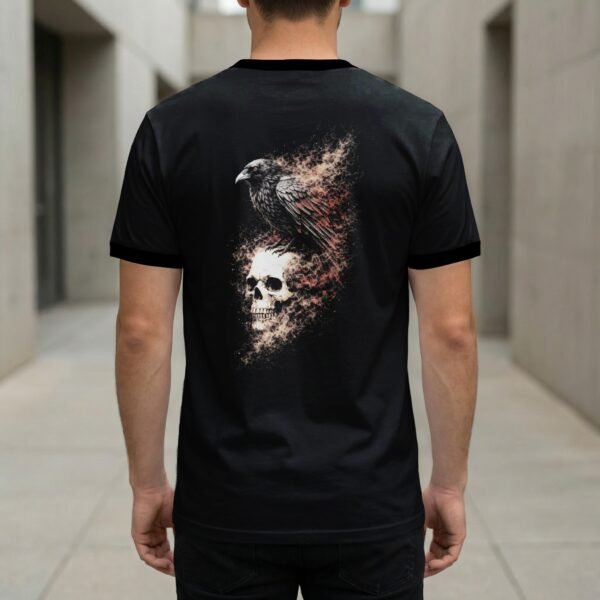 Skull and Raven Halftone Design