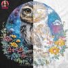 Floral Owl Halftone Design