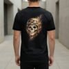 Skull Biker Halftone Design