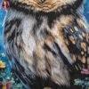 Floral Owl Halftone Design