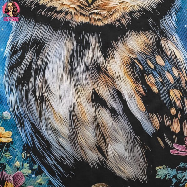 Floral Owl Halftone Design